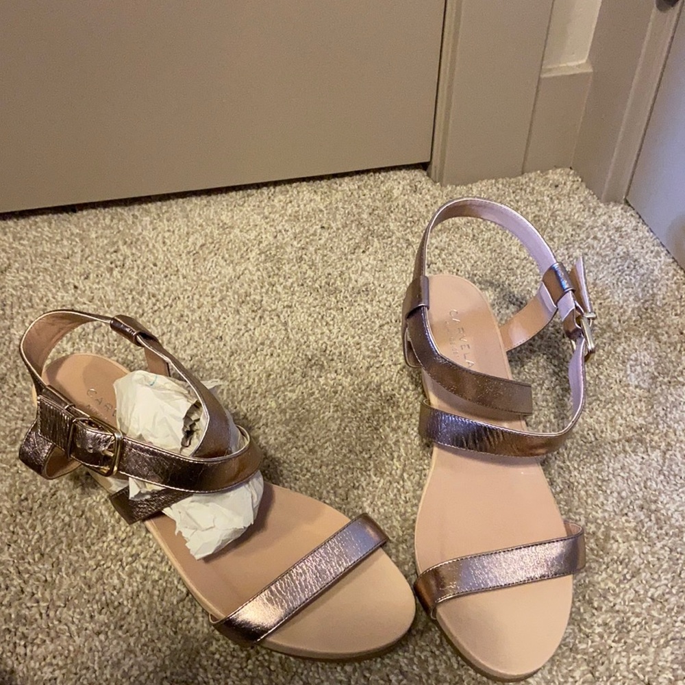 Kurt Geiger Carvela  Champagne Wedges Sandals